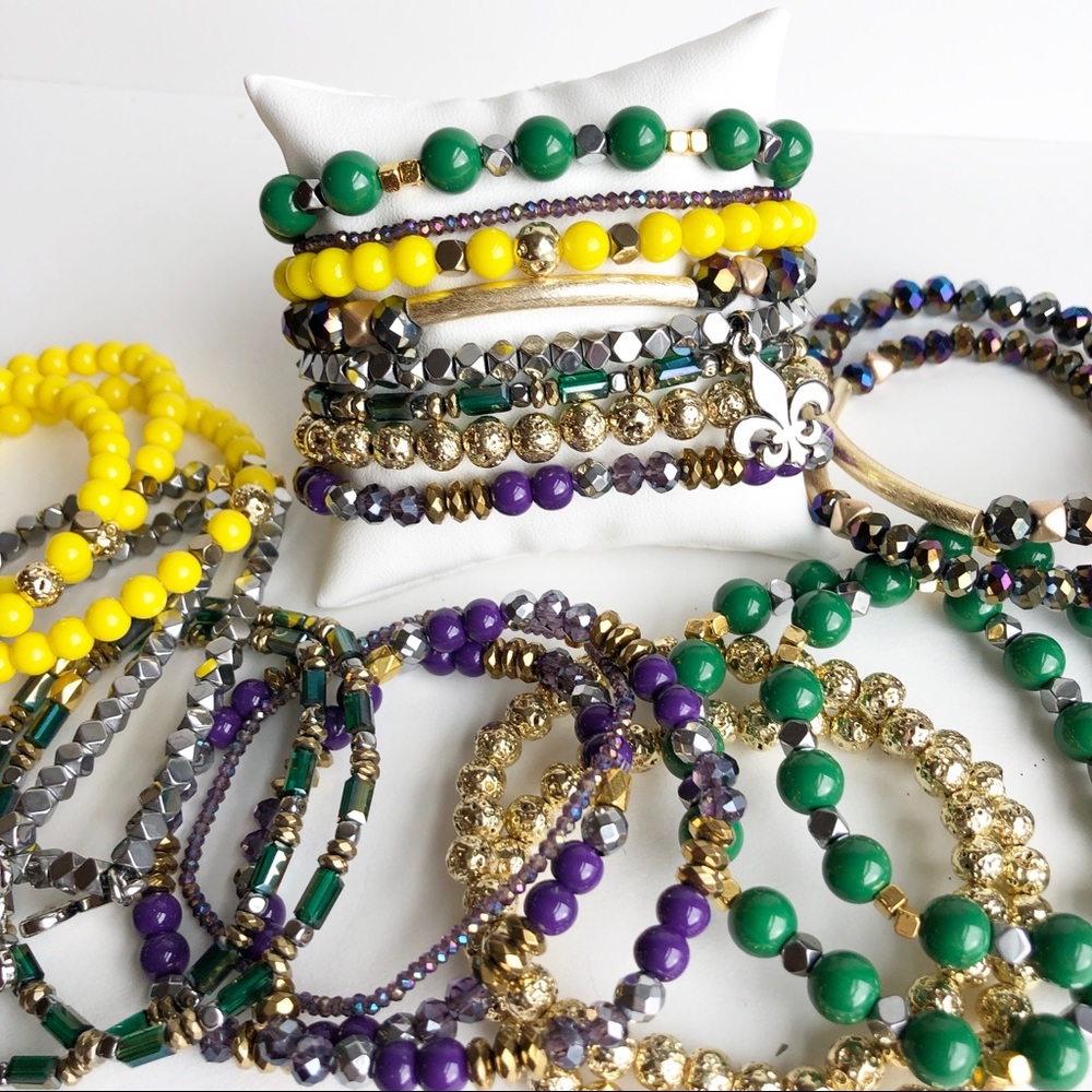 MARDIS GRAS BRACELET STACK